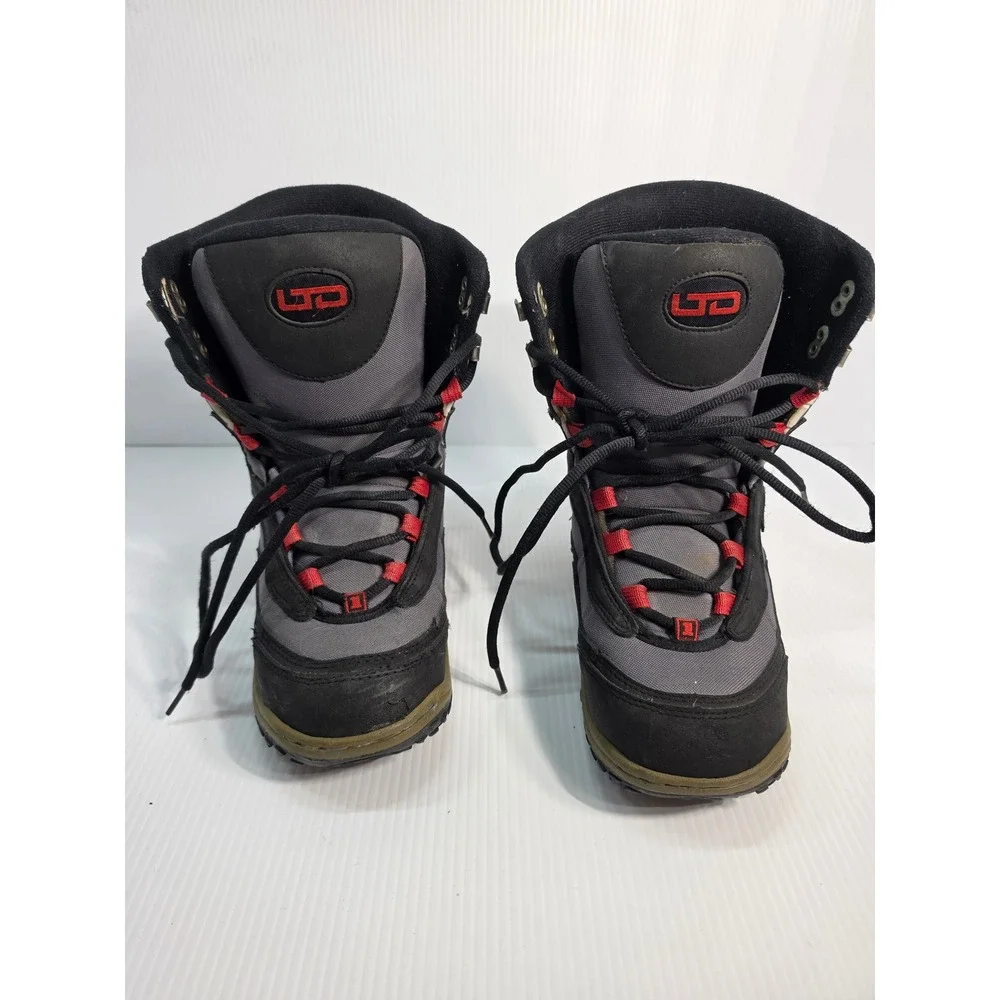LTD LT1 Linerless Junior Snowboard Boots Black Grey Red Kids Size 5 US 37 EUR